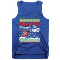 Braaap Through The Snow Ugly Motocross Christmas Gift Tank Top