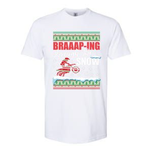 Braaap Through The Snow Ugly Motocross Christmas Gift Softstyle CVC T-Shirt