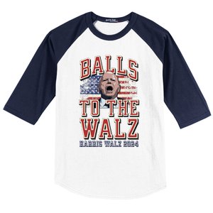 Balls To The Walz Tim Walz For Vp Walz And Harris Vote 47 Baseball Sleeve Shirt