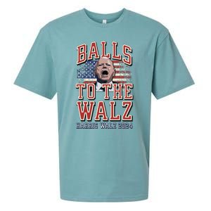 Balls To The Walz Tim Walz For Vp Walz And Harris Vote 47 Sueded Cloud Jersey T-Shirt