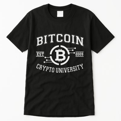 Bitcoin To The Moon Btc College Tall T-Shirt