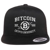 Bitcoin To The Moon Btc College Flat Bill Trucker Hat