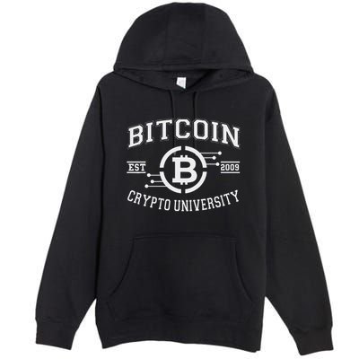 Bitcoin To The Moon Btc College Premium Pullover Hoodie