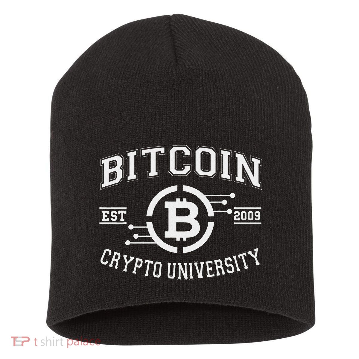 Bitcoin To The Moon Btc College Short Acrylic Beanie