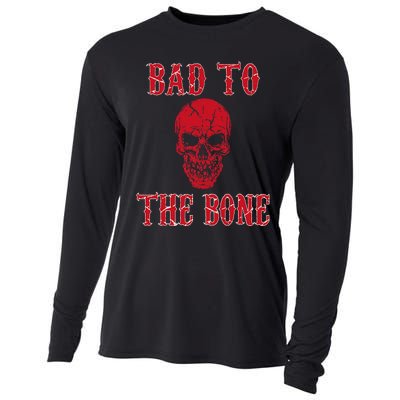 Bad To The Bone Skeleton Halloween Scary Cooling Performance Long Sleeve Crew