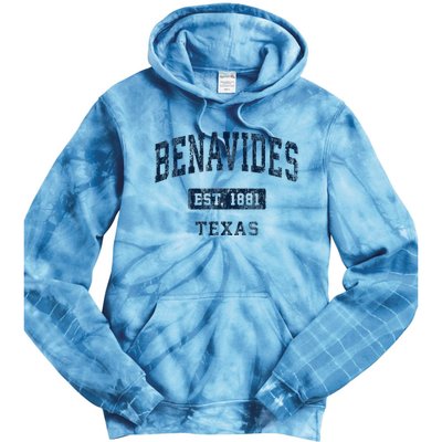 Benavides Texas Tx Vintage Sports Established Tie Dye Hoodie