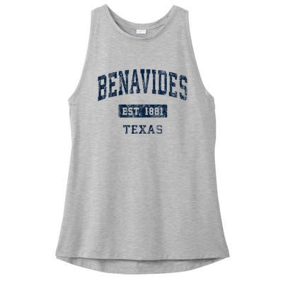 Benavides Texas Tx Vintage Sports Established Ladies PosiCharge Tri-Blend Wicking Tank