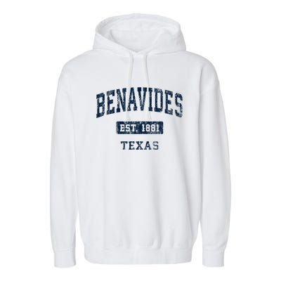 Benavides Texas Tx Vintage Sports Established Garment-Dyed Fleece Hoodie