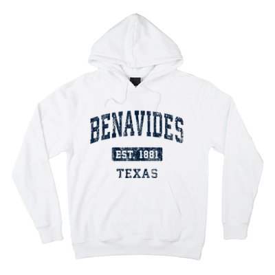 Benavides Texas Tx Vintage Sports Established Hoodie