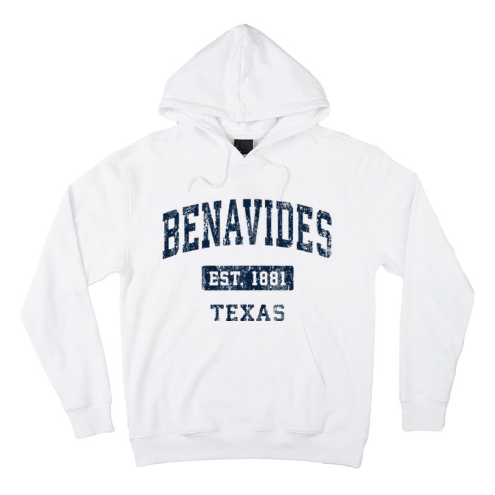 Benavides Texas Tx Vintage Sports Established Hoodie