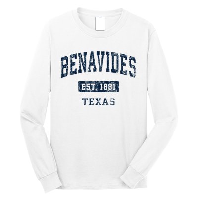 Benavides Texas Tx Vintage Sports Established Long Sleeve Shirt