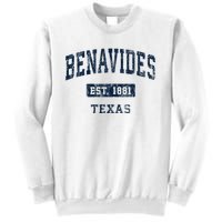 Benavides Texas Tx Vintage Sports Established Sweatshirt