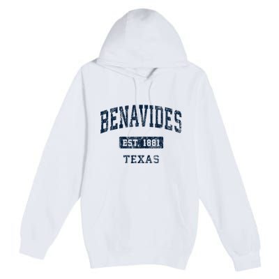 Benavides Texas Tx Vintage Sports Established Premium Pullover Hoodie