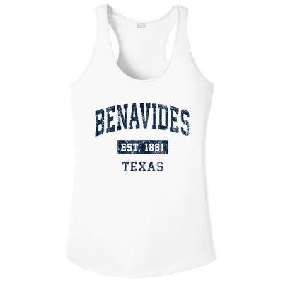 Benavides Texas Tx Vintage Sports Established Ladies PosiCharge Competitor Racerback Tank