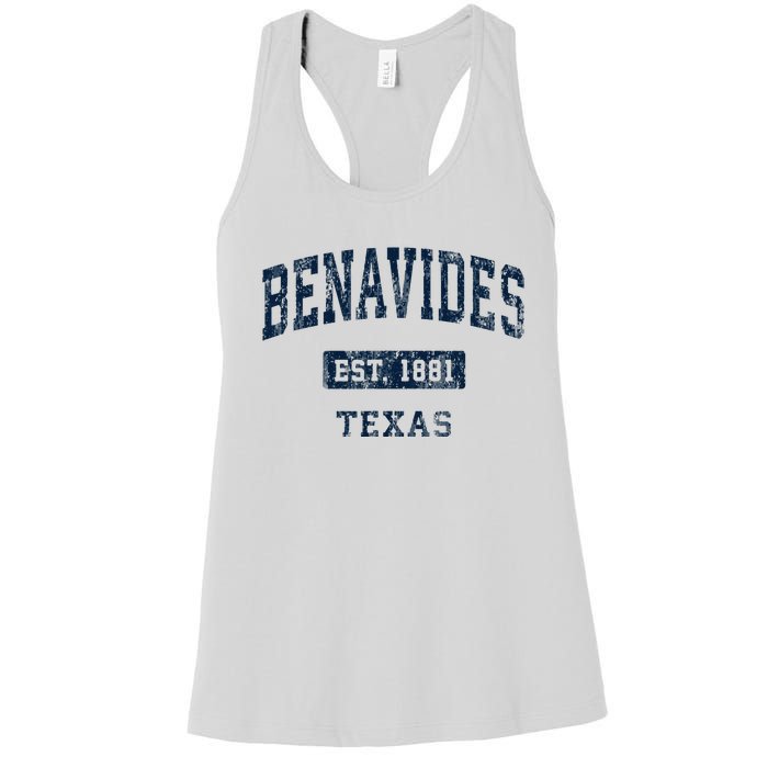 Benavides Texas Tx Vintage Sports Established Women's Racerback Tank