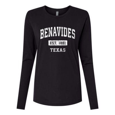 Benavides Texas Tx Vintage Sports Womens Cotton Relaxed Long Sleeve T-Shirt