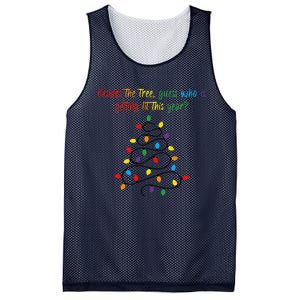 Besides The Tree Guess Who Is Getting Lit This Year Xmas Mesh Reversible Basketball Jersey Tank