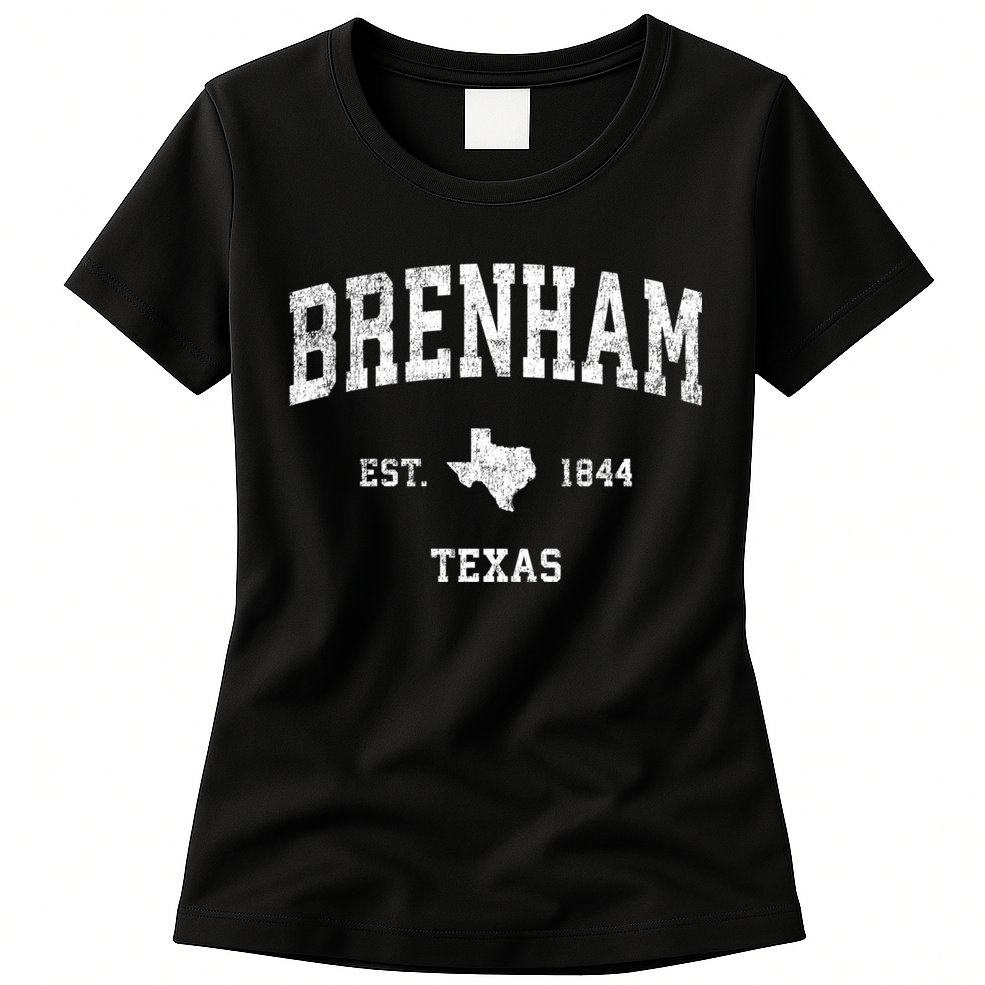 Brenham Texas Tx Vintage Athletic Sports Womens T-Shirt