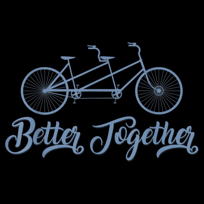 Better Together Tandem Bicycle Cyclist Bike Cycling Drawstring Bag