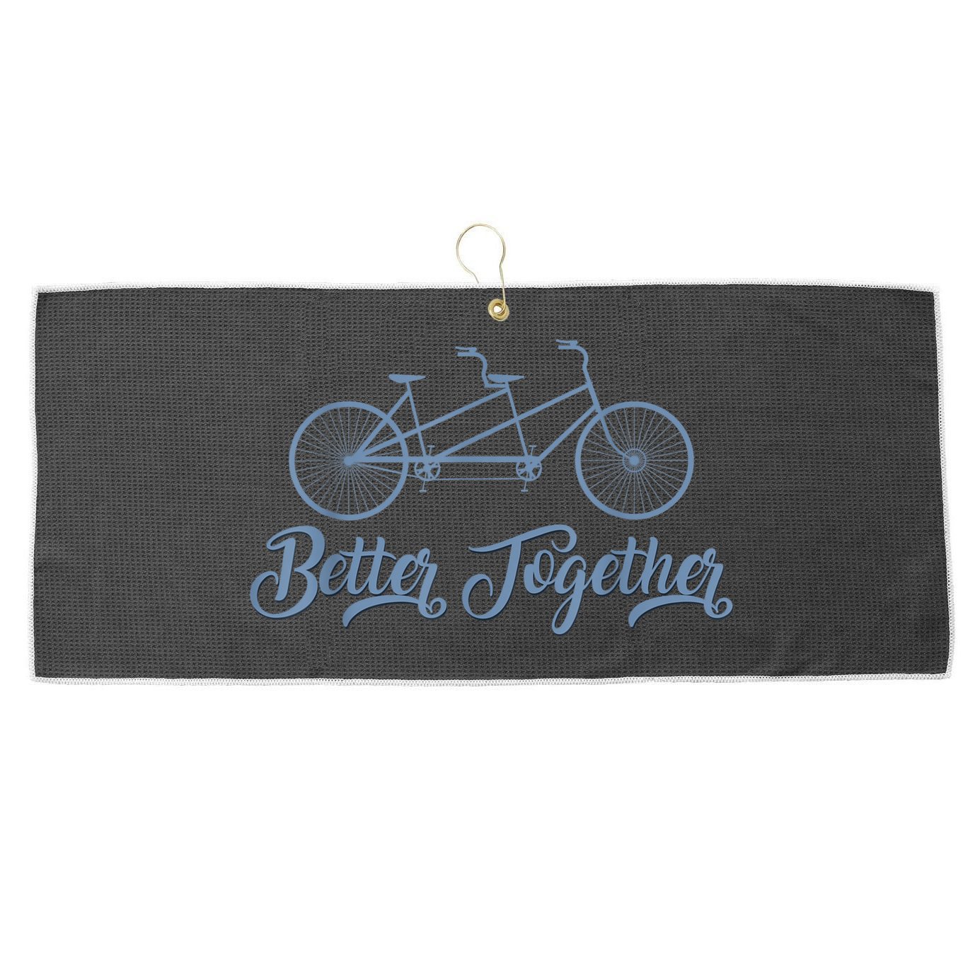 Better Together Tandem Bicycle Cyclist Bike Cycling Large Microfiber Waffle Golf Towel