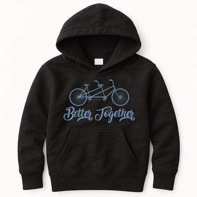 Better Together Tandem Bicycle Cyclist Bike Cycling Kids Hoodie