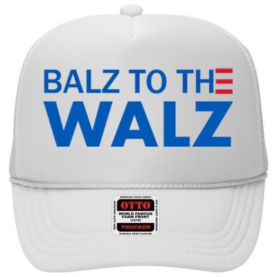 Balz To The Walz Harris Walz 2024 High Crown Mesh Back Trucker Hat