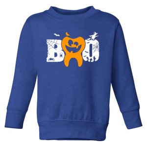 Boo Teeth Tooth Dental Hygienist Retro Pumpkin For Halloween Cute Gift Toddler Sweatshirt