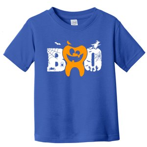 Boo Teeth Tooth Dental Hygienist Retro Pumpkin For Halloween Cute Gift Toddler T-Shirt