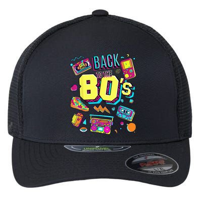 Back To The 80s Costume Party Retro Flexfit Unipanel Trucker Cap