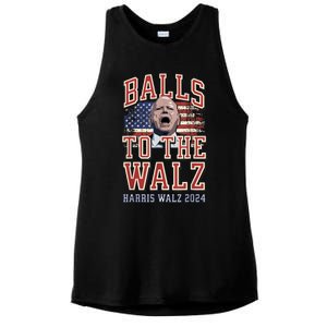 Balls To The Walz Tim Walz For Vp Walz And Harris Vote 47 Ladies PosiCharge Tri-Blend Wicking Tank