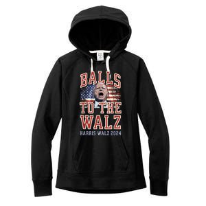 Balls To The Walz Tim Walz For Vp Walz And Harris Vote 47 Women's Fleece Hoodie