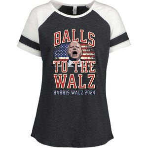 Balls To The Walz Tim Walz For Vp Walz And Harris Vote 47 Enza Ladies Jersey Colorblock Tee