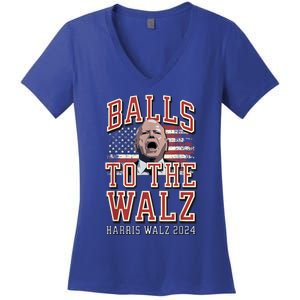 Balls To The Walz Tim Walz For Vp Walz And Harris Vote 47 Women's V-Neck T-Shirt