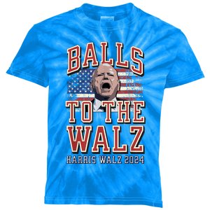 Balls To The Walz Tim Walz For Vp Walz And Harris Vote 47 Kids Tie-Dye T-Shirt