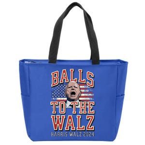 Balls To The Walz Tim Walz For Vp Walz And Harris Vote 47 Zip Tote Bag