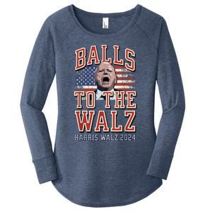 Balls To The Walz Tim Walz For Vp Walz And Harris Vote 47 Women's Perfect Tri Tunic Long Sleeve Shirt