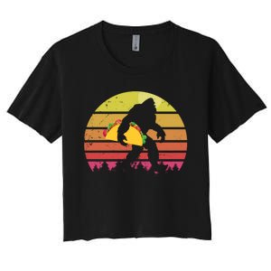 Bigfoot Taco Tees For Women Plus Suze Women's Crop Top Tee