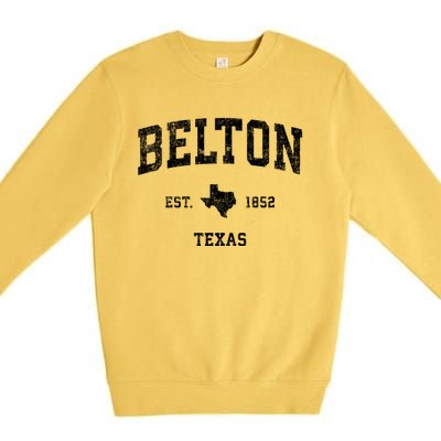 Belton Texas Tx Vintage Sports Premium Crewneck Sweatshirt