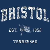Bristol Tennessee Tn Vintage Us Flag Sports Womens Tank Top