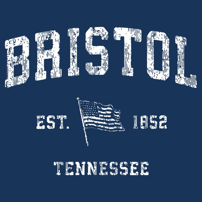 Bristol Tennessee Tn Vintage Us Flag Sports Womens Tank Top
