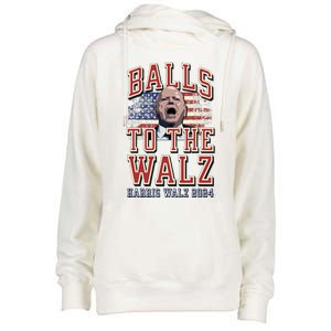 Balls To The Walz Tim Walz For Vp Walz And Harris Vote 47 Womens Funnel Neck Pullover Hood