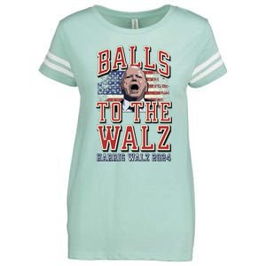 Balls To The Walz Tim Walz For Vp Walz And Harris Vote 47 Enza Ladies Jersey Football T-Shirt