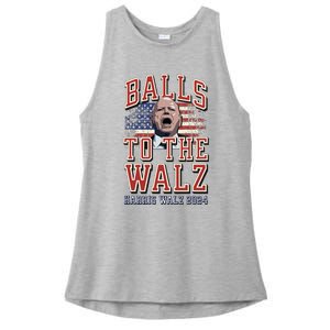 Balls To The Walz Tim Walz For Vp Walz And Harris Vote 47 Ladies PosiCharge Tri-Blend Wicking Tank