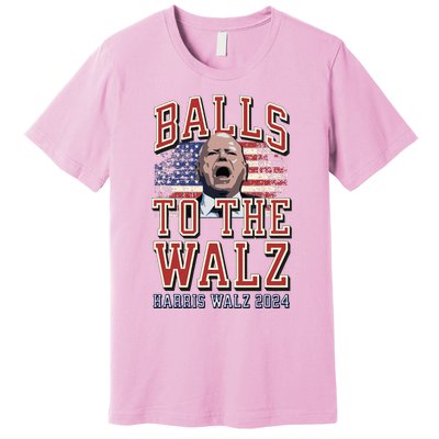 Balls To The Walz Tim Walz For Vp Walz And Harris Vote 47 Premium T-Shirt