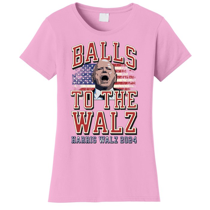 Balls To The Walz Tim Walz For Vp Walz And Harris Vote 47 Women's T-Shirt