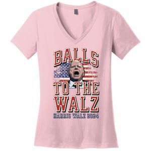 Balls To The Walz Tim Walz For Vp Walz And Harris Vote 47 Women's V-Neck T-Shirt