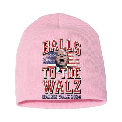 Balls To The Walz Tim Walz For Vp Walz And Harris Vote 47 Short Acrylic Beanie