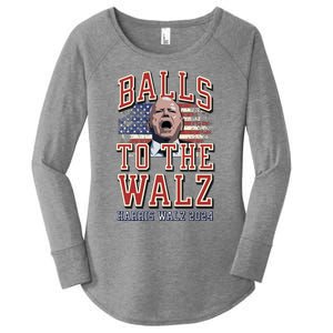 Balls To The Walz Tim Walz For Vp Walz And Harris Vote 47 Women's Perfect Tri Tunic Long Sleeve Shirt