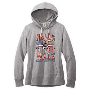 Balls To The Walz Tim Walz For Vp Walz And Harris Vote 47 Women's Fleece Hoodie