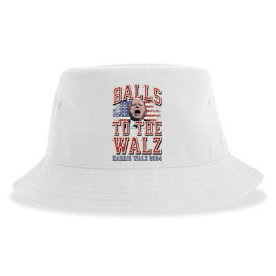 Balls To The Walz Tim Walz For Vp Walz And Harris Vote 47 Sustainable Bucket Hat